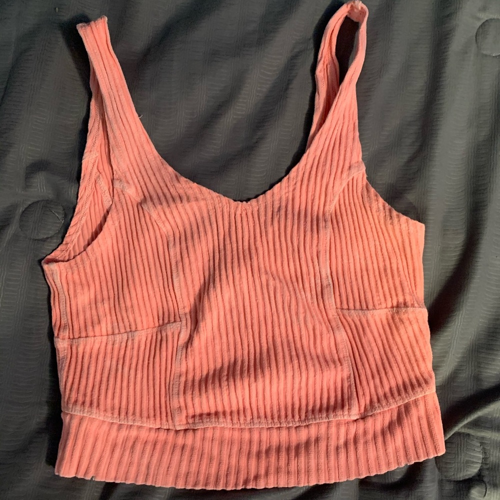 Neon pink crop top